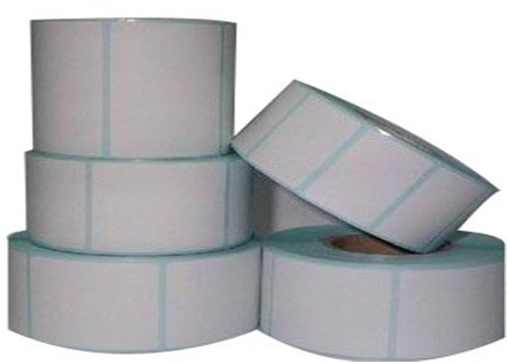 ม้วนสติกเกอร์เครื่องพิมพ์ความร้อน Glassine Liner 60x30 มม