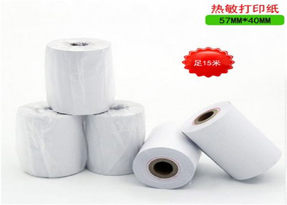 พิมพ์แบบกำหนดเอง 57 × 50 มม. ม้วนกระดาษความร้อน ATM ไม่มีกลิ่น