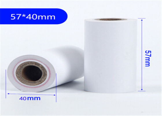 80mm 57mm โลโก้ฟรี ATM ม้วนกระดาษความร้อน